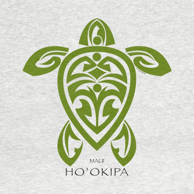 Green Tribal Turtle  / Ho'okipa Maui by srwdesign